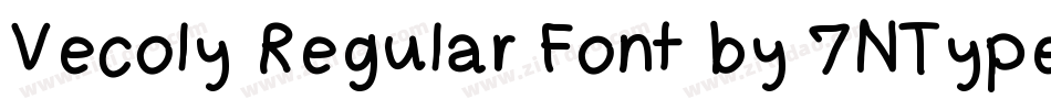 Vecoly Regular Font by 7NTypes字体转换